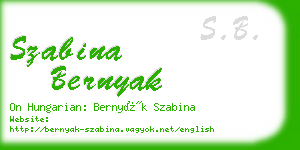 szabina bernyak business card